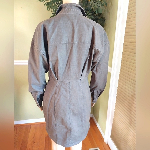Express Denim Fitted Mini Shirt Dress, NEW, Size S - Picture 6 of 11